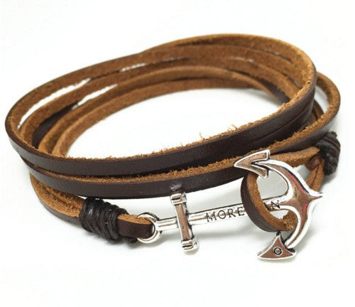 Hook Charm Genuine Leather Bracelets