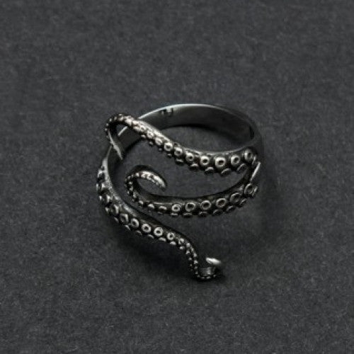 Titanium Steel Gothic Octopus Finger Ring