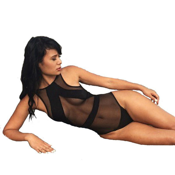 Transparent Bodycon Bodysuits Beachwear