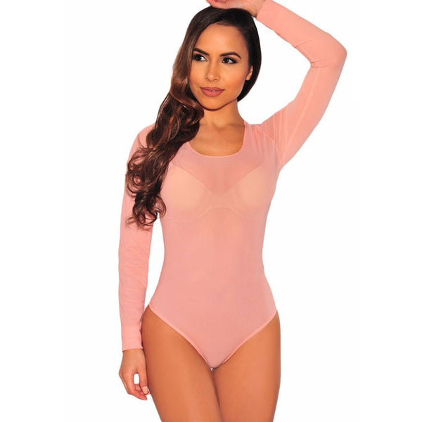 Long Sleeve Mesh Bodysuit