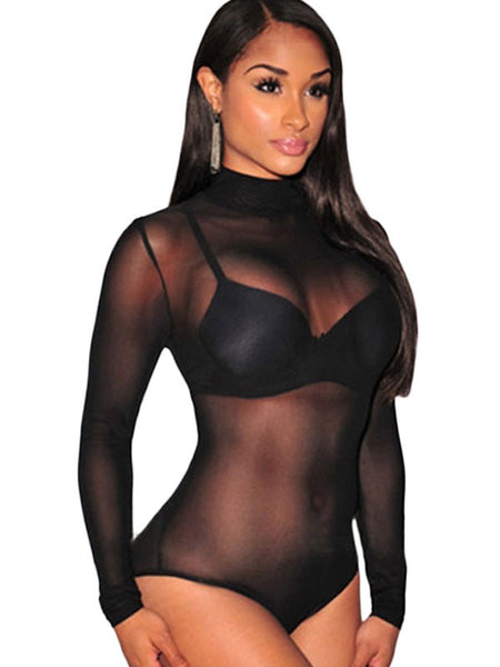 Long Sleeve Mesh Bodysuit