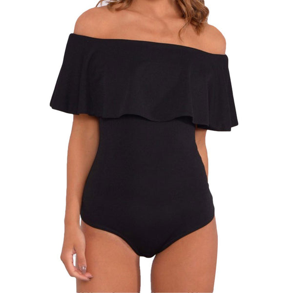 Sexy Ruffles Women Bodysuit Crop