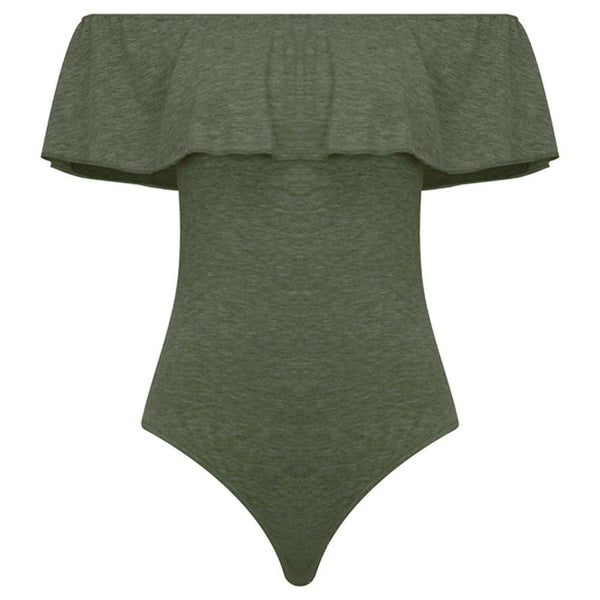 Sexy Ruffles Women Bodysuit Crop