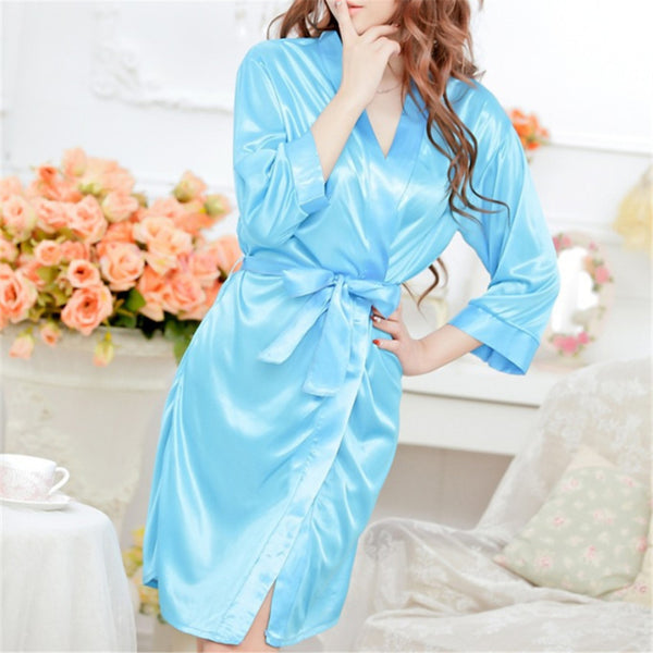 Belted Bathrobe Nightgown Sleepwear