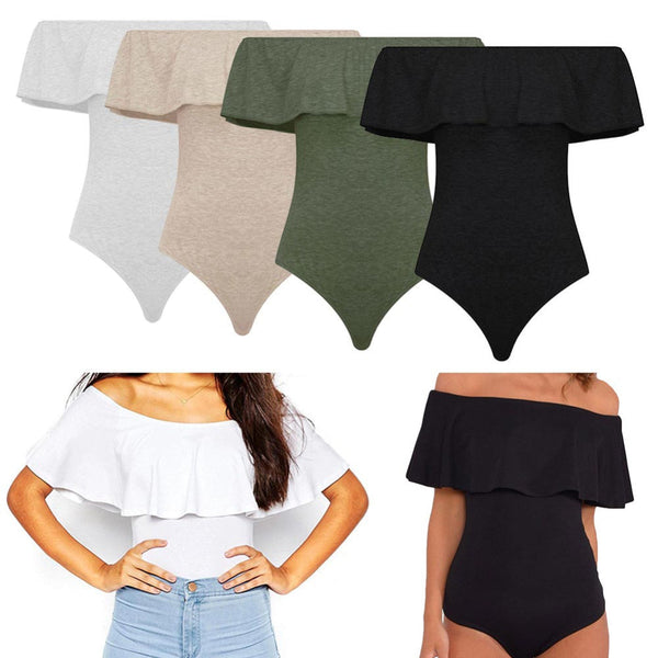 Sexy Ruffles Women Bodysuit Crop