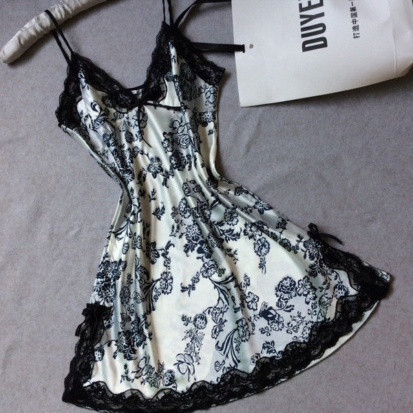 Sleeveless Nighties V-neck Nightgown