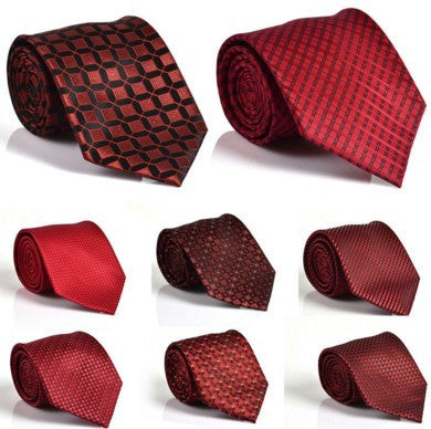 Jacquard Woven Red Neckties