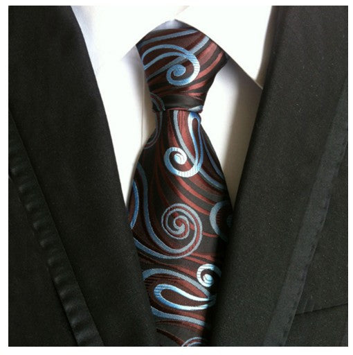 Vintage Men's Suits Necktie Polyester Silk